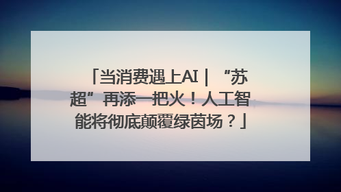 当消费遇上AI｜“苏超”再添一把火！人工智能将彻底颠覆绿茵场？