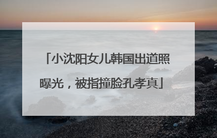 小沈阳女儿韩国出道照曝光，被指撞脸孔孝真