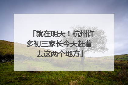 就在明天！杭州许多初三家长今天赶着去这两个地方