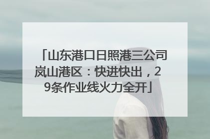 山东港口日照港三公司岚山港区：快进快出，29条作业线火力全开