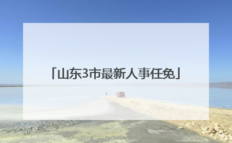 山东3市最新人事任免