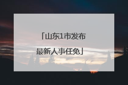 山东1市发布最新人事任免