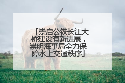 崇启公铁长江大桥建设有新进展，崇明海事局全力保障水上交通秩序