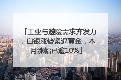 工业与避险需求齐发力，白银涨势紧逼黄金，本月涨幅已逾10%