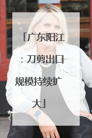 广东阳江：刀剪出口规模持续扩大