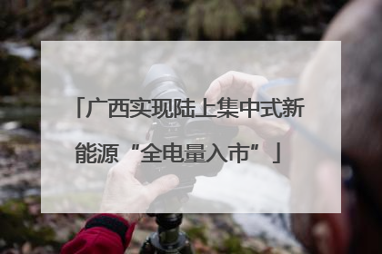 广西实现陆上集中式新能源“全电量入市”