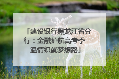 建设银行黑龙江省分行：金融护航高考季 温情织就梦想路