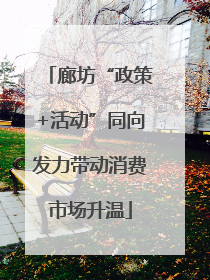 廊坊“政策+活动”同向发力带动消费市场升温