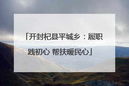 开封杞县平城乡：履职践初心 帮扶暖民心