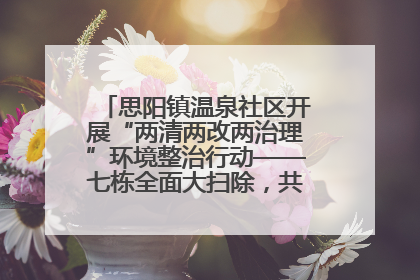 思阳镇温泉社区开展“两清两改两治理”环境整治行动——七栋全面大扫除，共建洁净家园