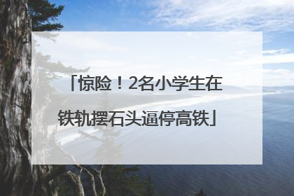 惊险！2名小学生在铁轨摆石头逼停高铁