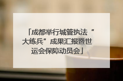 成都举行城管执法“大练兵”成果汇报暨世运会保障动员会