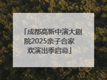成都高新中演大剧院2025亲子合家欢演出季启幕