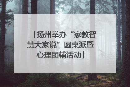 扬州举办“家教智慧大家说”圆桌派暨心理团辅活动