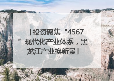 投资聚焦“4567”现代化产业体系，黑龙江产业换新景