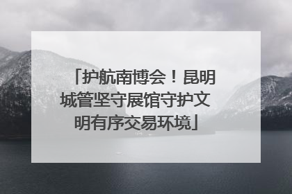 护航南博会！昆明城管坚守展馆守护文明有序交易环境