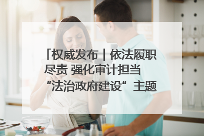权威发布｜依法履职尽责 强化审计担当 “法治政府建设”主题系列新闻发布会市审计局专场召开