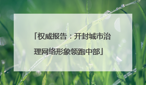 权威报告：开封城市治理网络形象领跑中部