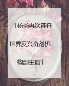 杨扬再次连任世界反兴奋剂机构副主席
