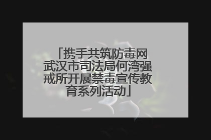 携手共筑防毒网 武汉市司法局何湾强戒所开展禁毒宣传教育系列活动