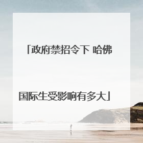 政府禁招令下 哈佛国际生受影响有多大