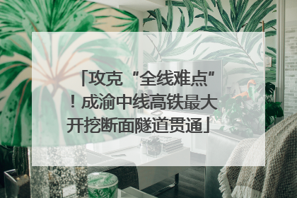 攻克“全线难点”！成渝中线高铁最大开挖断面隧道贯通