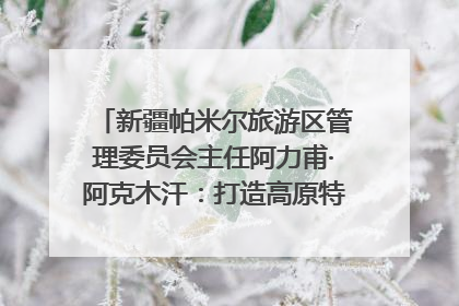 新疆帕米尔旅游区管理委员会主任阿力甫·阿克木汗：打造高原特色文旅品牌 推动县域旅游高质量发展｜第七届全国县域旅游研究成果发布系列活动