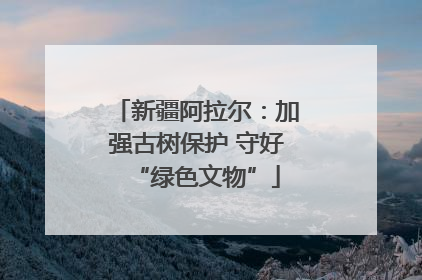 新疆阿拉尔：加强古树保护 守好“绿色文物”