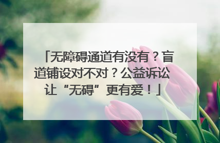 无障碍通道有没有？盲道铺设对不对？公益诉讼让“无碍”更有爱！