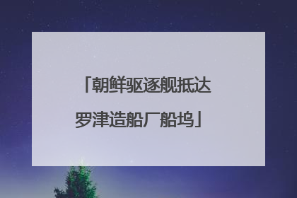 朝鲜驱逐舰抵达罗津造船厂船坞