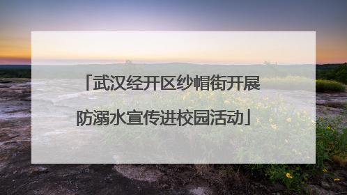 武汉经开区纱帽街开展防溺水宣传进校园活动