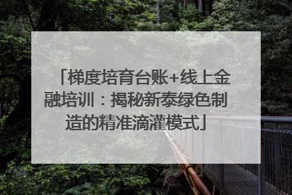 梯度培育台账+线上金融培训：揭秘新泰绿色制造的精准滴灌模式