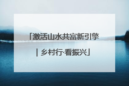 激活山水共富新引擎｜乡村行·看振兴