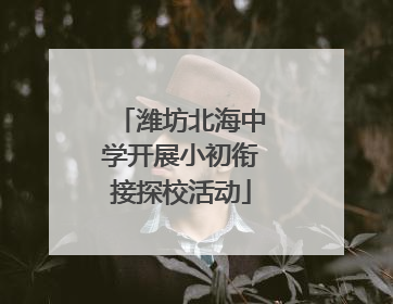 潍坊北海中学开展小初衔接探校活动