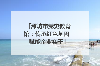 潍坊市党史教育馆：传承红色基因 赋能企业实干