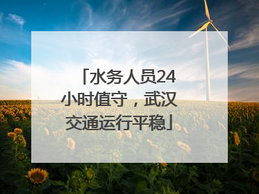 水务人员24小时值守，武汉交通运行平稳