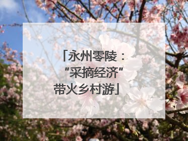 永州零陵：“采摘经济”带火乡村游