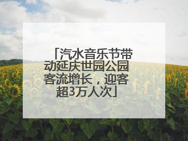 汽水音乐节带动延庆世园公园客流增长，迎客超3万人次