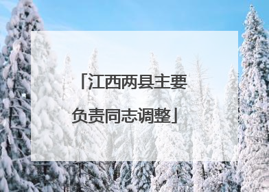 江西两县主要负责同志调整