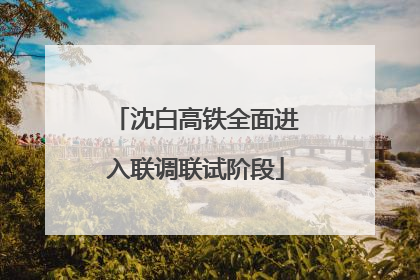 沈白高铁全面进入联调联试阶段