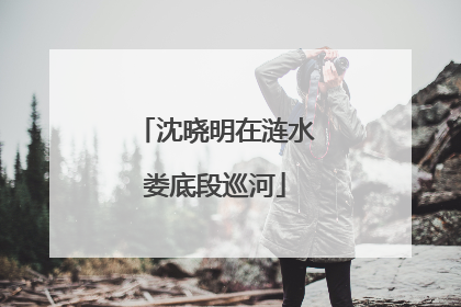 沈晓明在涟水娄底段巡河