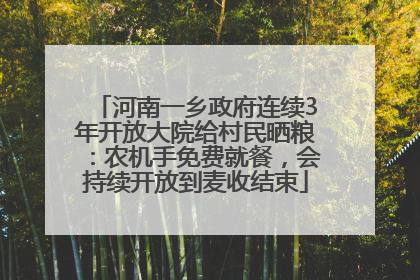 河南一乡政府连续3年开放大院给村民晒粮：农机手免费就餐，会持续开放到麦收结束