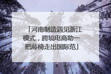 河南制造遇见浙江模式，跨境电商助一把藤椅走出国际范