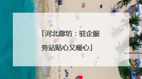 河北廊坊：驻企服务站贴心又暖心
