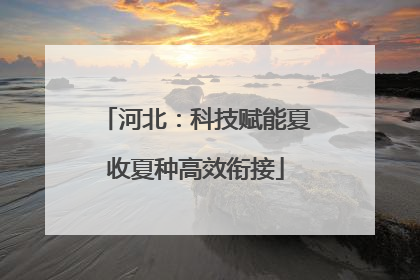 河北：科技赋能夏收夏种高效衔接