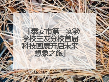 泰安市第一实验学校三友分校首届科技画展开启未来想象之旅