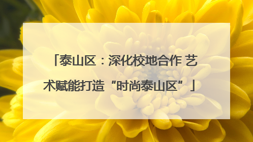 泰山区：深化校地合作 艺术赋能打造“时尚泰山区”