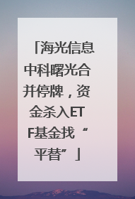 海光信息中科曙光合并停牌，资金杀入ETF基金找“平替”