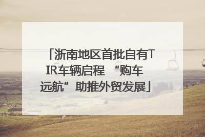 浙南地区首批自有TIR车辆启程 “购车远航”助推外贸发展