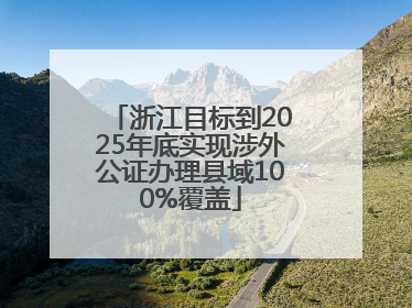 浙江目标到2025年底实现涉外公证办理县域100%覆盖